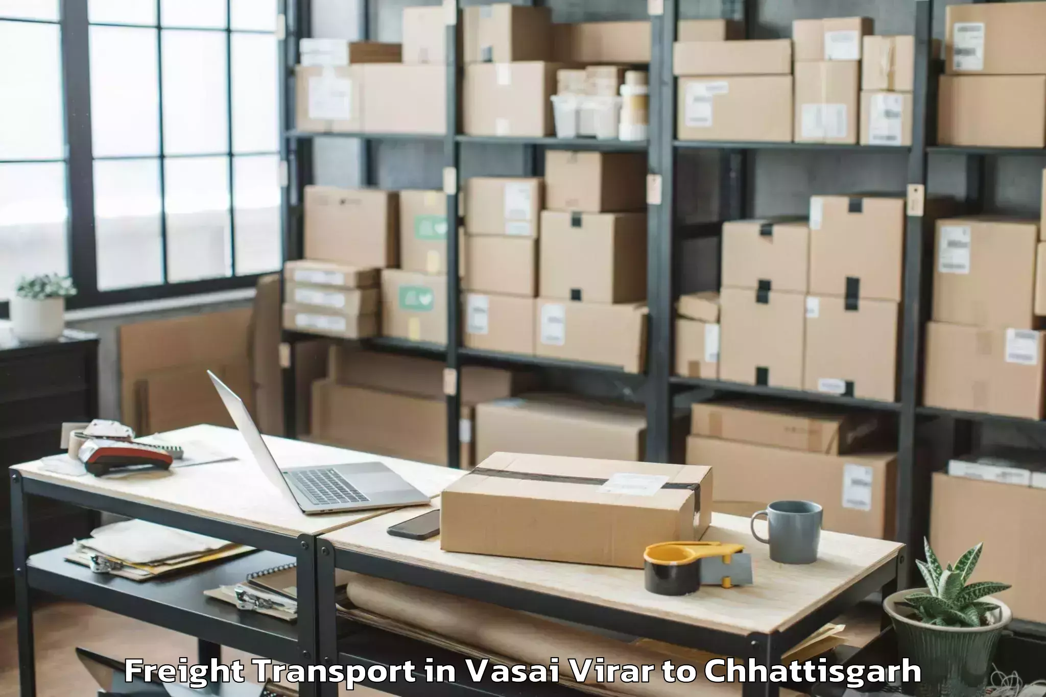 Hassle-Free Vasai Virar to Chhattisgarh Freight Transport